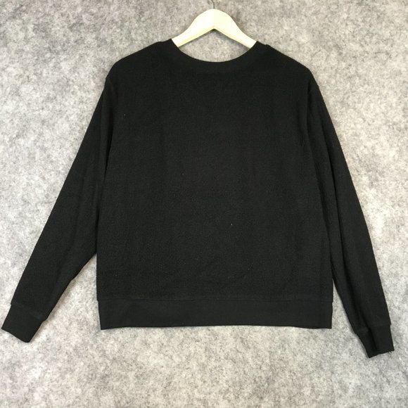 No Boundaries Sweatshirt L 11 13 Black Fleece Candy Skull Long Sleeve Crew Neck - Picture 10 of 11